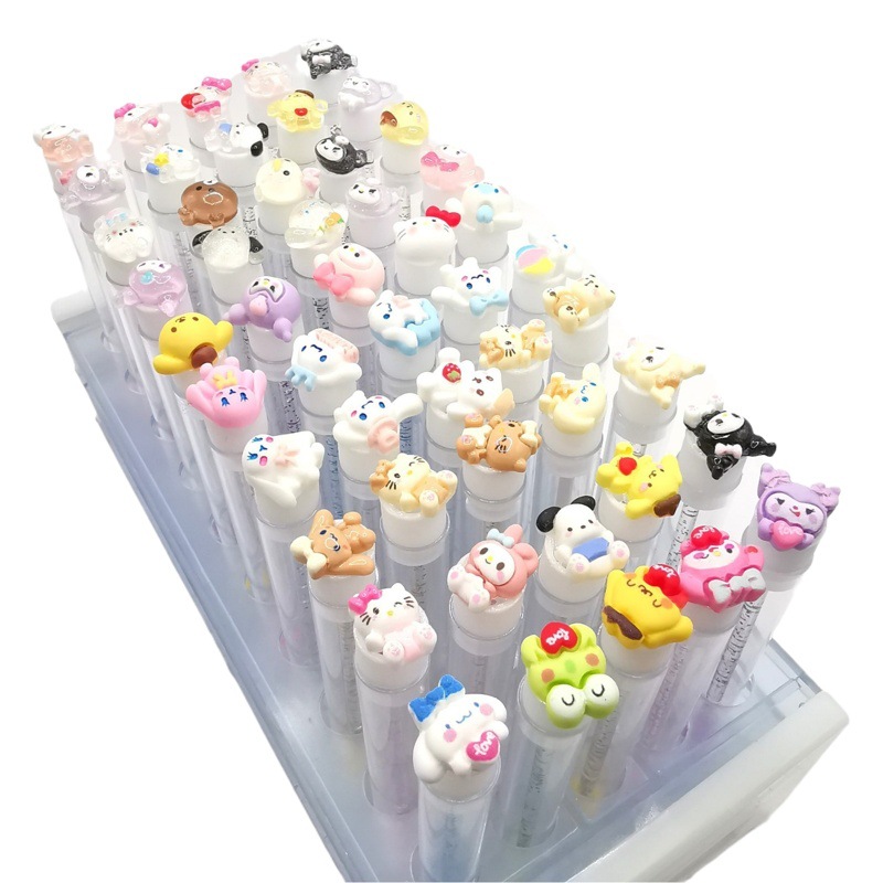 Mini Cartoon Eyelash Brush with Tube, Portable Independent Tube Disposable Eyelash Brush, Eyelash Brush Tube-Packed Beauty Eyelash Comb