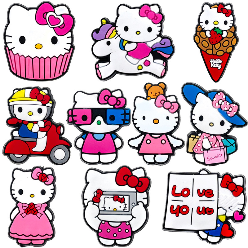 Cute Katie KITTY cat shoes decorative shoes flower shoe buckle suit hole shoes diy accessories accessories wholesale Cute Katie KITTY cat shoes decorative shoes flower shoe buckle suit hole shoes diy accessories accessories wholesale