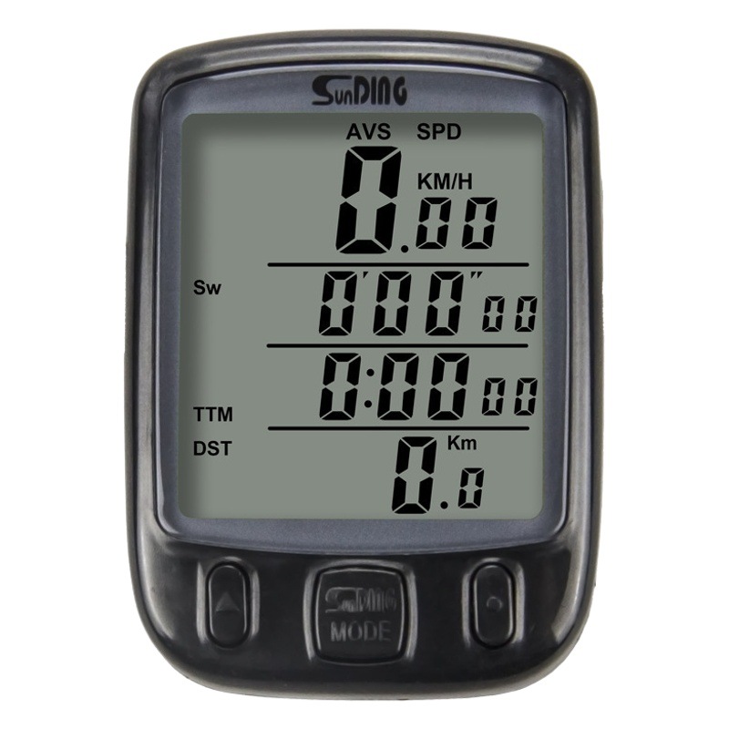 Computadora para bicicleta de montaña, pantalla grande, control por cable, odómetro, computadora con retroiluminación LED