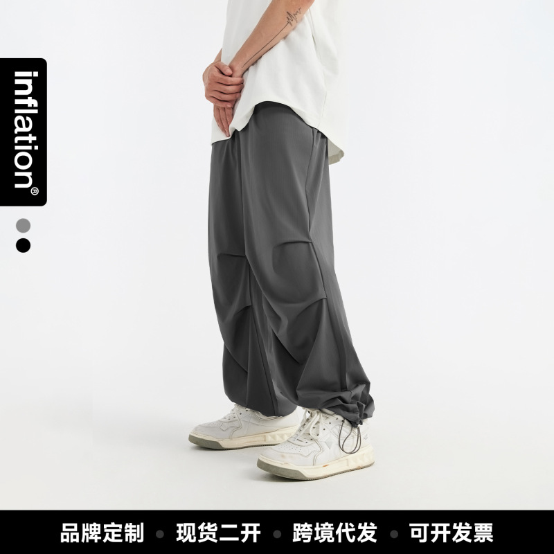 Jie Zhan Men's Clothing | Parachute Air Conditioning Pants 26 Spring/Summer New Cool Casual Pants Trendy Brand Ice Silk Parachute Pants Unisex Jie Zhan Men's Clothing | Parachute Air Conditioning Pants 26 Spring/Summer New Cool Casual Pants Trendy Brand Ice Silk Parachute Pants Unisex
