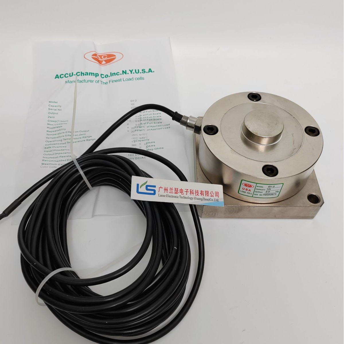 供应美国AC GY-2-0.5T/GY-2-7.5T/GY-2-10T/GY-2-25T称重传感器