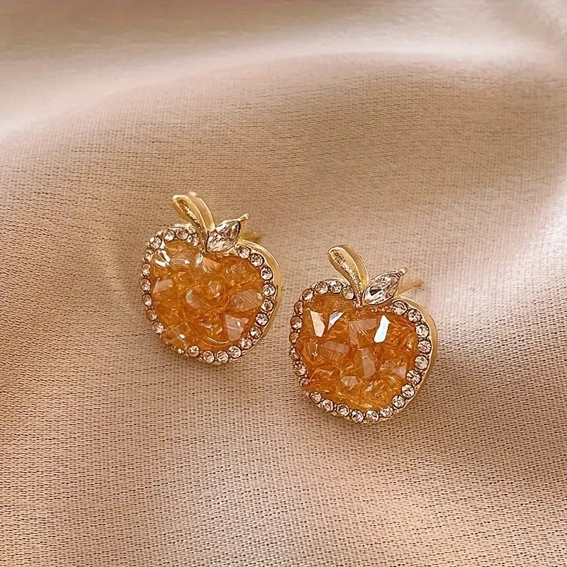 Apple Pattern 1 Pair Vacation Simple Style Apple Alloy Ear Studs