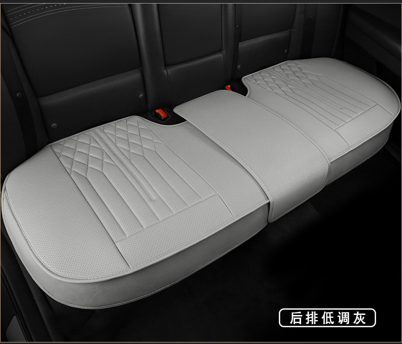Four-season foreign trade car seat cushion, non-slip backrest, breathable, patchwork leather, single seat cushion, thickened