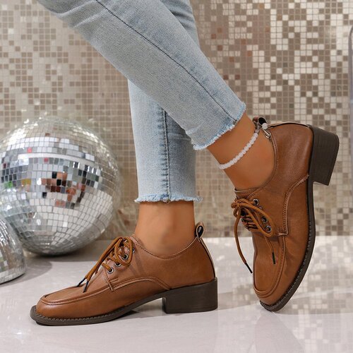 English-style small leather shoes for women, new women's shoes, spring and autumn versatile, thick-soled Loafers, beige single shoes for women