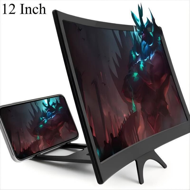 Temu Cross-Border Label L6 Curved Screen Amplifier 12inch Mobile Phone Amplifier Ultra-Clear Magnifying Glass Lazy Stand