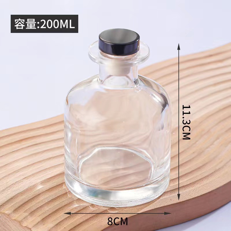 现货ins无火香薰瓶卡口香薰瓶透明大肚无火藤条扩香玻璃香薰瓶子|undefined