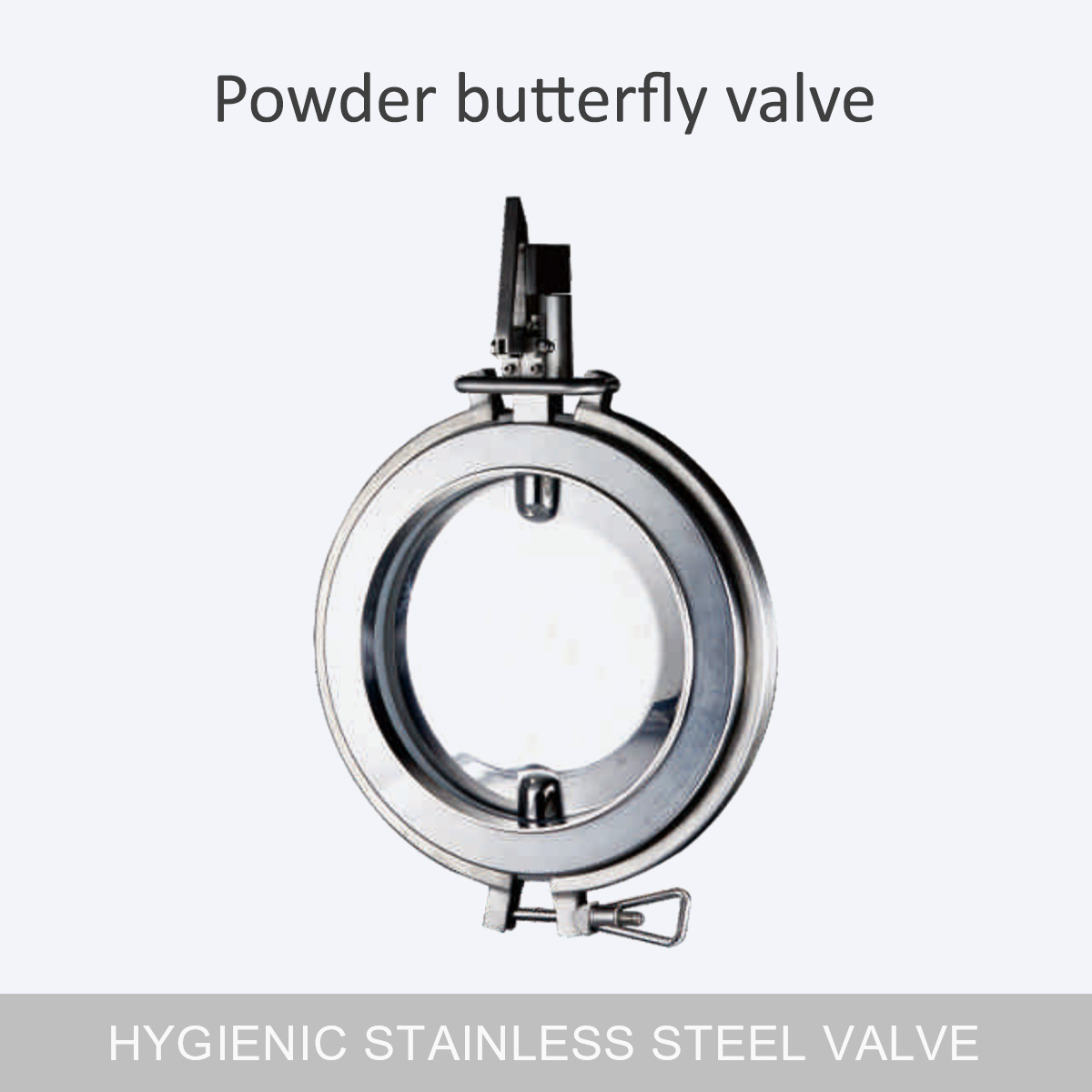 卫生级自锁式粉体阀304不锈钢卡箍式焊接罐底无菌放料阀无残留