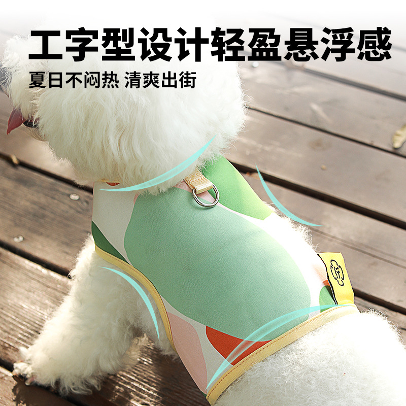 Nueva correa de perro chaleco correa de pecho Shiba Inu Corgi perro caminando cuerda anti-explosión cuerda Amazon al por mayor