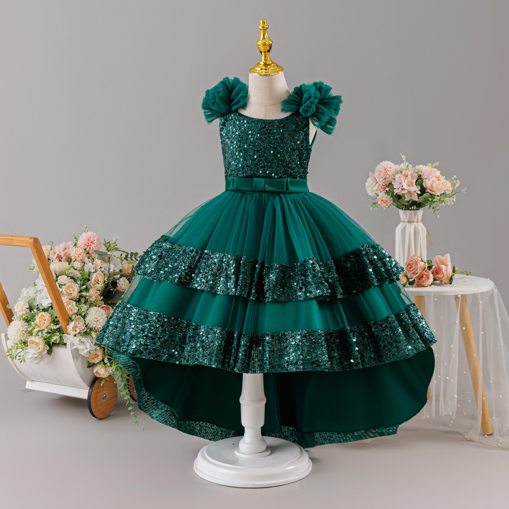 Europa y América vestidos de niñas vestidos de fiesta de Navidad de sequillas vestidos de princesa vestidos de flores de cumpleaños cena de piano