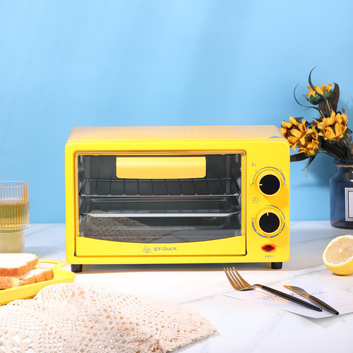 Factory Little Yellow Duck Electric Oven Home Timed Roast Chicken Wings 12L Baked Bread Internet Celebrity Small Breakfast Machine Wholesale