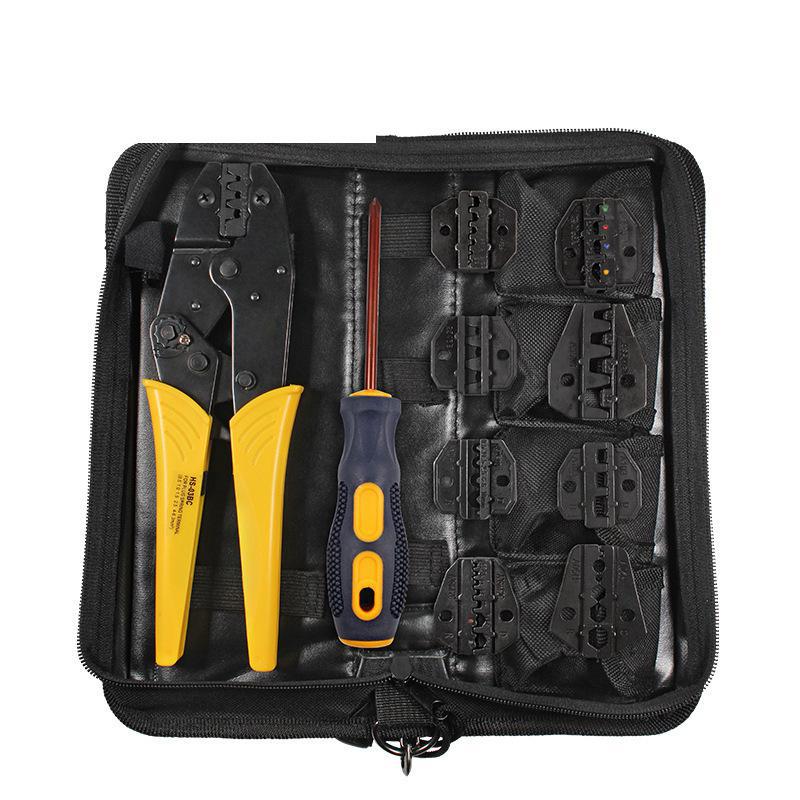 迷你型多钳口HS-03BC牛津包压线钳组合套装工具棘轮压接插簧端子