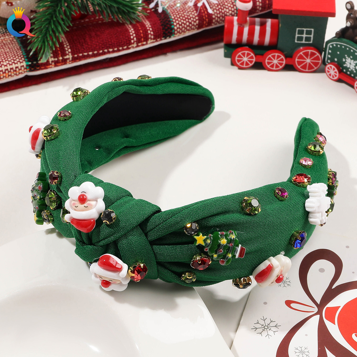 Weihnachts-haarreif Mit Strass Und Perlen Für Damen_voghion.com