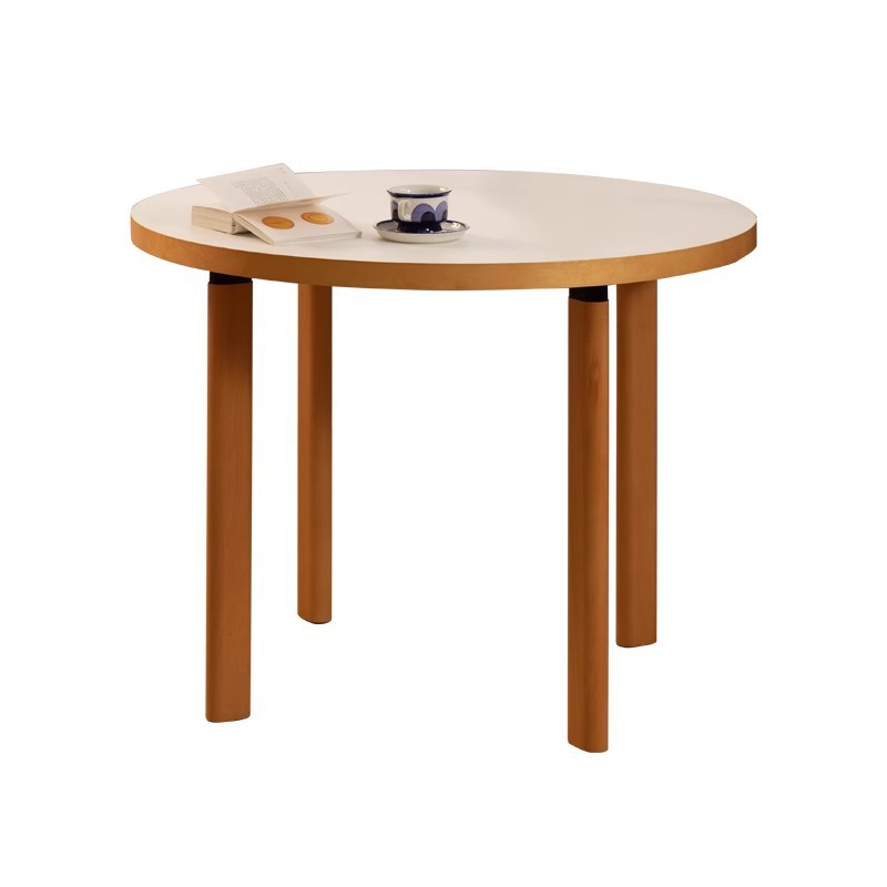 Mesa de comedor redonda retro, sala de estar para el hogar, escritorio de apartamento pequeño, escritorio, mesa redonda estándar, mesa de comedor a juego de colores nórdicos