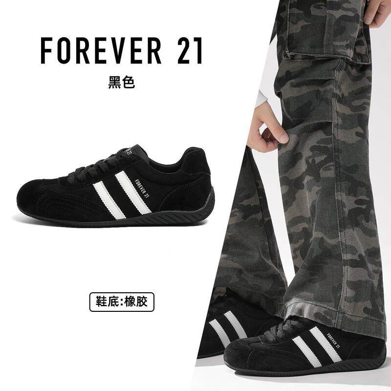 F21真皮红色军训赛车德训女男鞋橡胶底情侣鞋秋天单鞋潮流休闲鞋|undefined