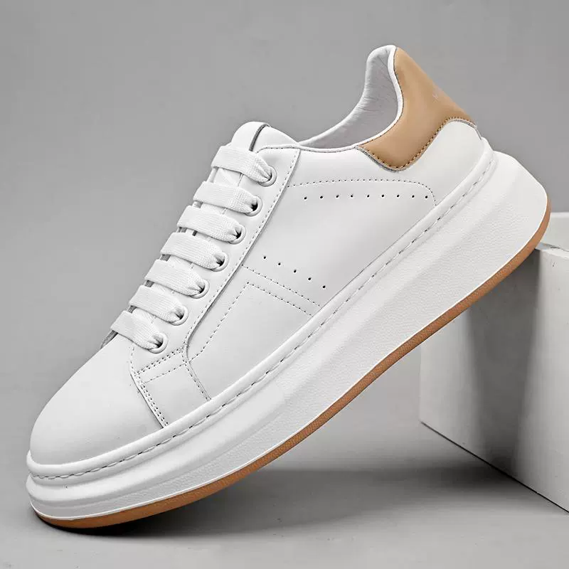 时尚四季头层牛皮羊皮里潮流男板鞋舒适百搭男休闲鞋