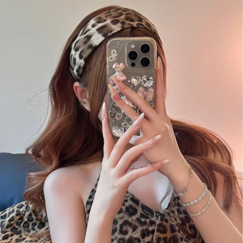 韩系复古豹纹宽边发箍高颅顶洗脸头箍女2025高级感精致外戴头发饰|undefined