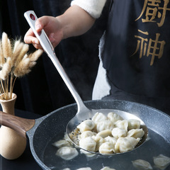 加厚油炸火鍋大漏勺家用大碼不鏽鋼廚師油鼓漏廚房大號過濾網漏勺