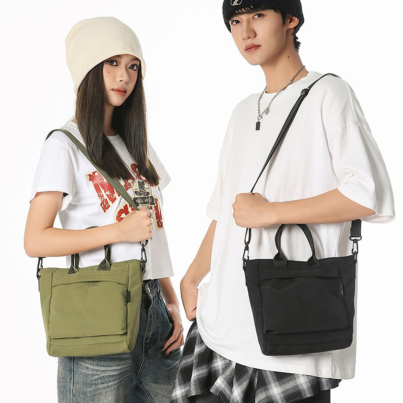 Cross-Border Men's Bag Ultra-Light Commuter Men's Crossbody Bag Uniqlo Handbag Fashion Shoulder Bag Postman Shoulder Bag Women