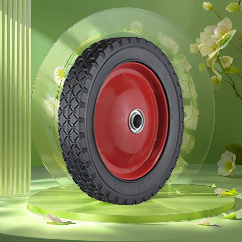 优惠热卖铁芯空心实心橡胶胎轮子工具车手推车割草机空压机脚轮