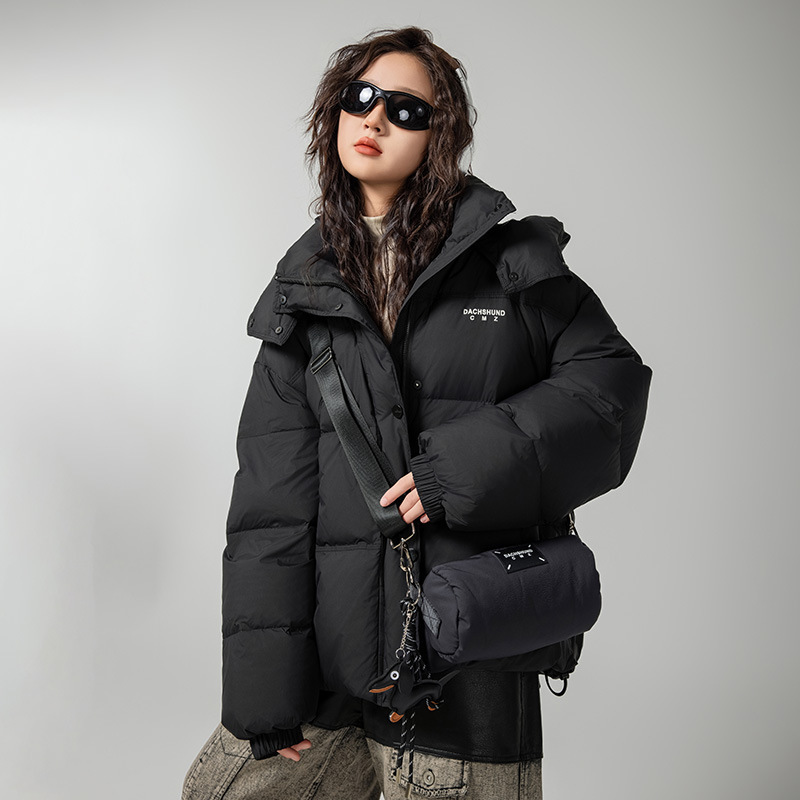 18132 Girls' down Jacket for Middle School Students, Teenagers, and High School Students, Winter Large Children's Coat, Korean Style, Loose Fit