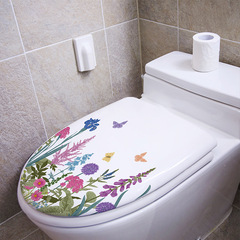 旅康MT34015花繁葉茂馬桶貼防水彩色花卉牆貼紙衛生間裝飾植物貼