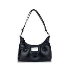 2024早春新款韓版百搭數字海綿斜挎包高級感羊皮雲朵包女