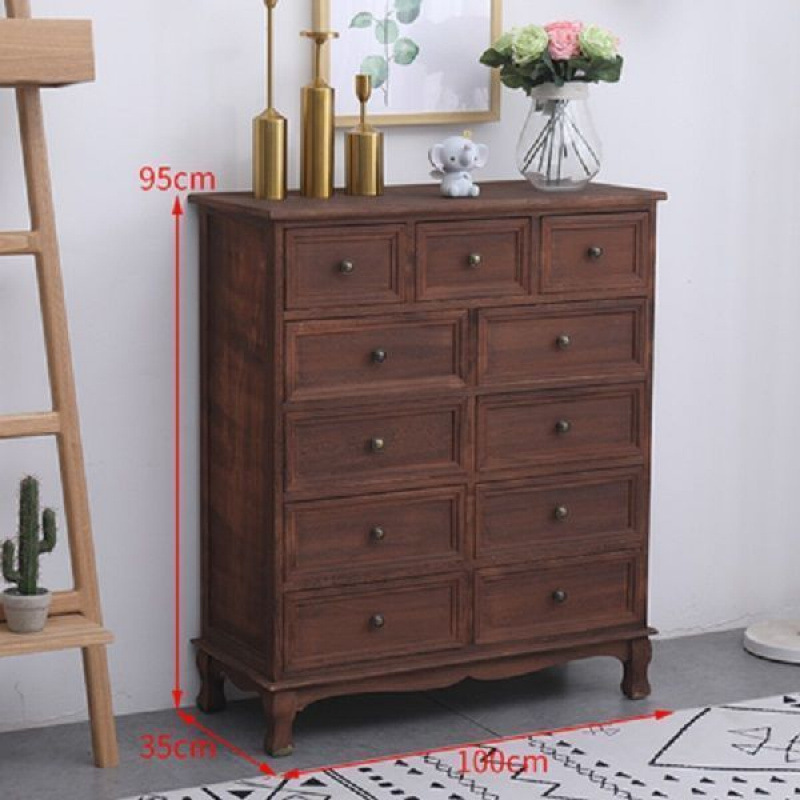 Cinco armarios de madera maciza armario de almacenamiento americano sala de estar dormitorio cabecera de cama pequeño armario de esquina armario de estilo europeo