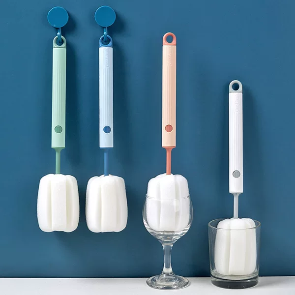 Original Sponge Brush, Cup Brush, Detachable Cleaning Brush, Household Bottle Brush, Long-Handled Thermos Cup Brush, Tea Stain Remover Cup Brush
