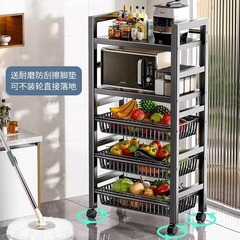 キッチン収納ラック床置き多層野菜家庭用モバイル収納ラック電子レンジ収納ラックキッチンキャビネット収納ラック