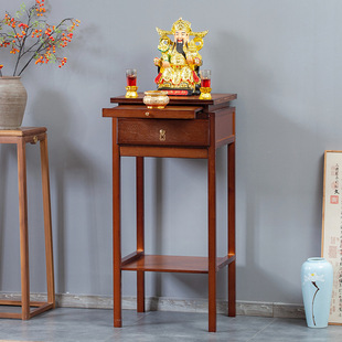 Small Guan Gong Bodhisattva Offering Table Incense Table Economical Altar Offering Table Buddhist Niche Shrine Buddha Table Household Buddha Table