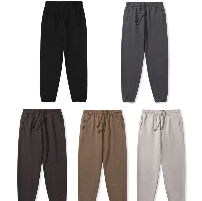Yeezy Kanye Season6 Coconut Pure Color Sweatpants Kanye's Same Style Spring & Fall Leggings Pants for Sports and Leisure