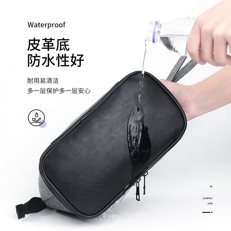 Bolsa de lavado impermeable para hombres, bolsa de separación portátil seca y húmeda, bolsa de almacenamiento de tela Oxford, viajes al aire libre