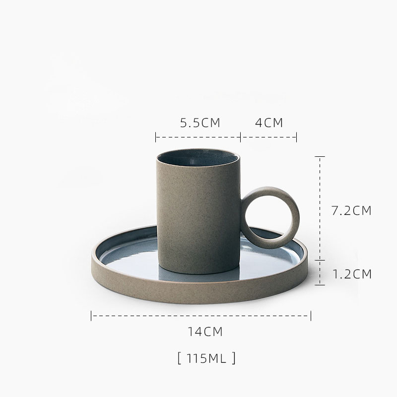 Cerámica de mano de lavado de café de oído nórdico vientos de café italiano de alto valor de alta calidad exquisito menú de la tarde conjunto de platos