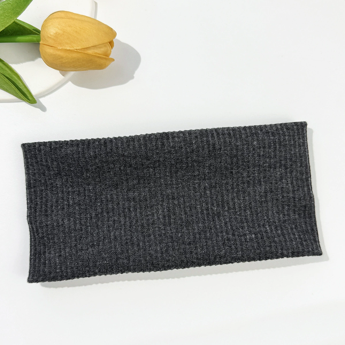Knitted Elastic Headband, Polyester, 19×9 cm, Lightweight Multicolor Hair Accessory