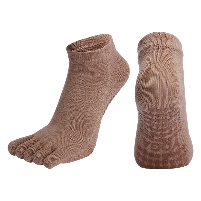 [Venta al por mayor de fábrica] calcetines de Yoga de cinco dedos calcetines de Baile todo incluido algodón peinado de cinco dedos Pilates Fitness calcetines deportivos