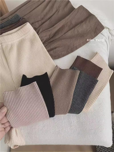 2025 Elastic Fitting Leggings for Kids - Unisex Baby Solid Color Versatile Long Pants - Autumn/Winter New Arrival Trendy
