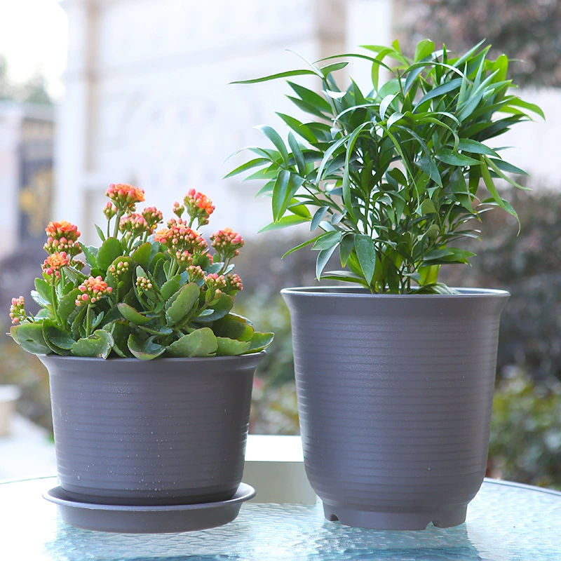 Ceramic plastic flowerpot flower-shaped, increased thickness