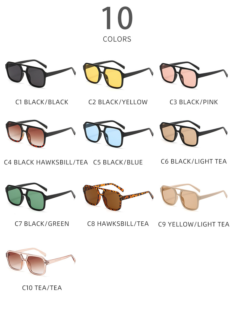 IG Style Streetwear Solid Color Ac Square Full Frame Women's Sunglasses display picture 7