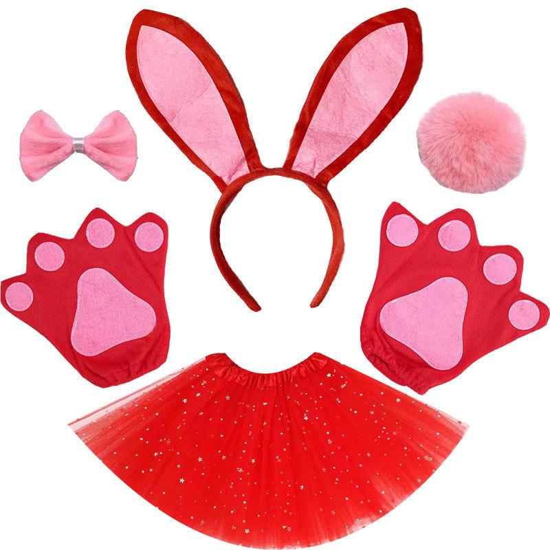 Children's red set, 6 pieces