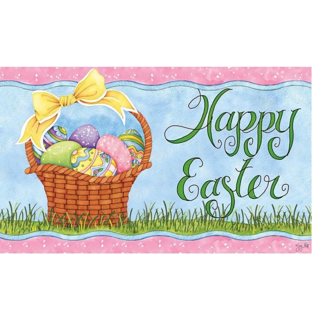 Easter Egg Crystal Velvet Floor Mat Non-slip Kitchen Door Rug_voghion.com