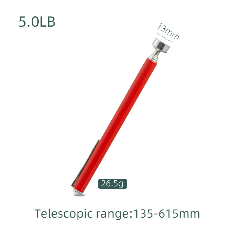 Recogida magnética de dimensión profunda Varilla de imán magnético Varilla de extensión telescópica Herramienta de reparación de automóviles Espejo cuadrado Espejo redondo Cabeza de linterna