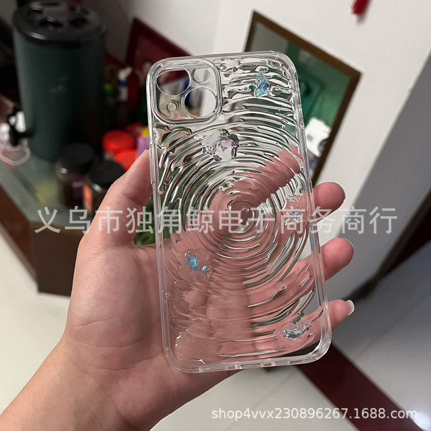 ins锦鲤水波纹小鲸鱼手机壳适用苹果17手机壳iPhone1513Pro