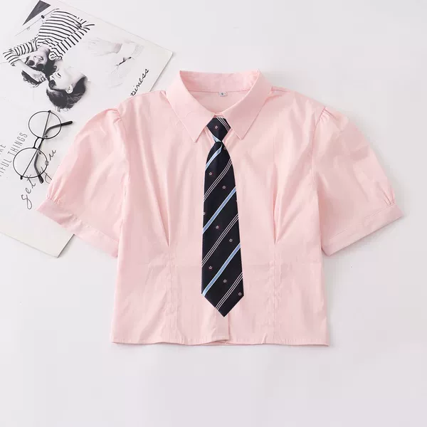 Fuchsia shirt, tie