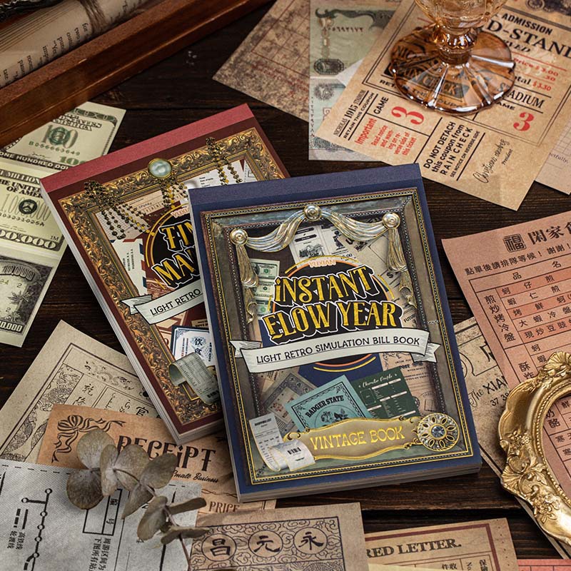 Material de factura de simulación retro de lenguaje ocioso y ligero