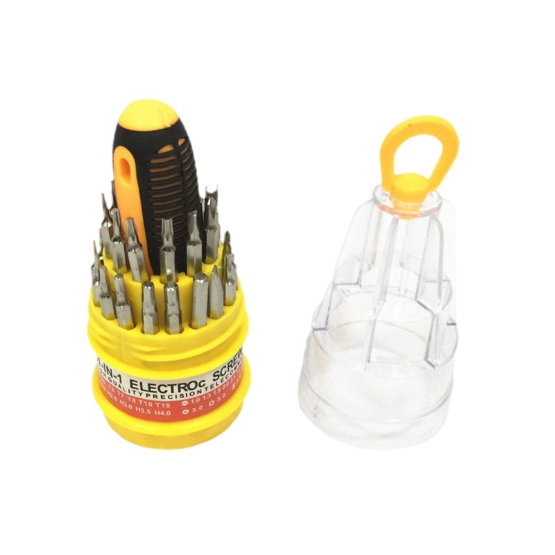 31 en un destornillador multifuncional conjunto de tornillo lote de reparación de electrodomésticos conjunto de herramientas de desmontaje