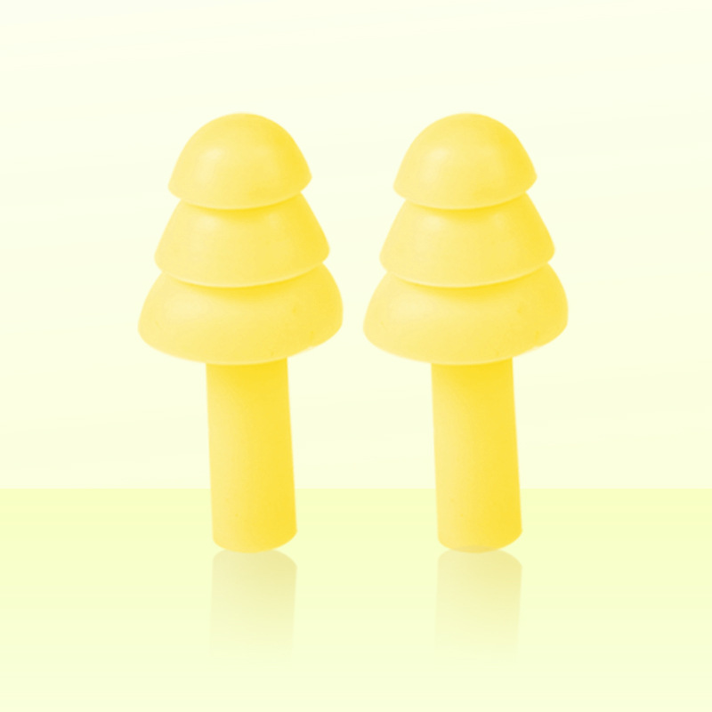Yellow pair of earplugs (packed in bags)