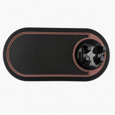 Car dashboard anti-slip mat, multifunctional phone holder, car interior decoration, storage dashboard anti-slip mat (Anti-slip mat) - brown