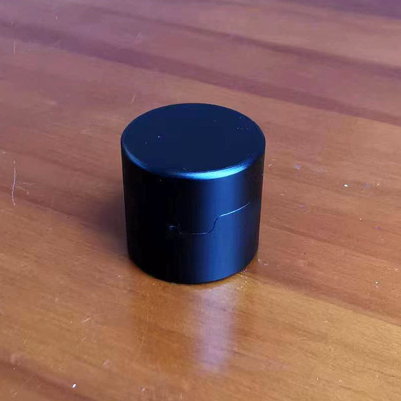 Cinturón redondo de aluminio tapa de chocolate magnética caja de polvo de chocolate de metal billar caja de chocolate universal todo tipo de cabeza de cuero de billar