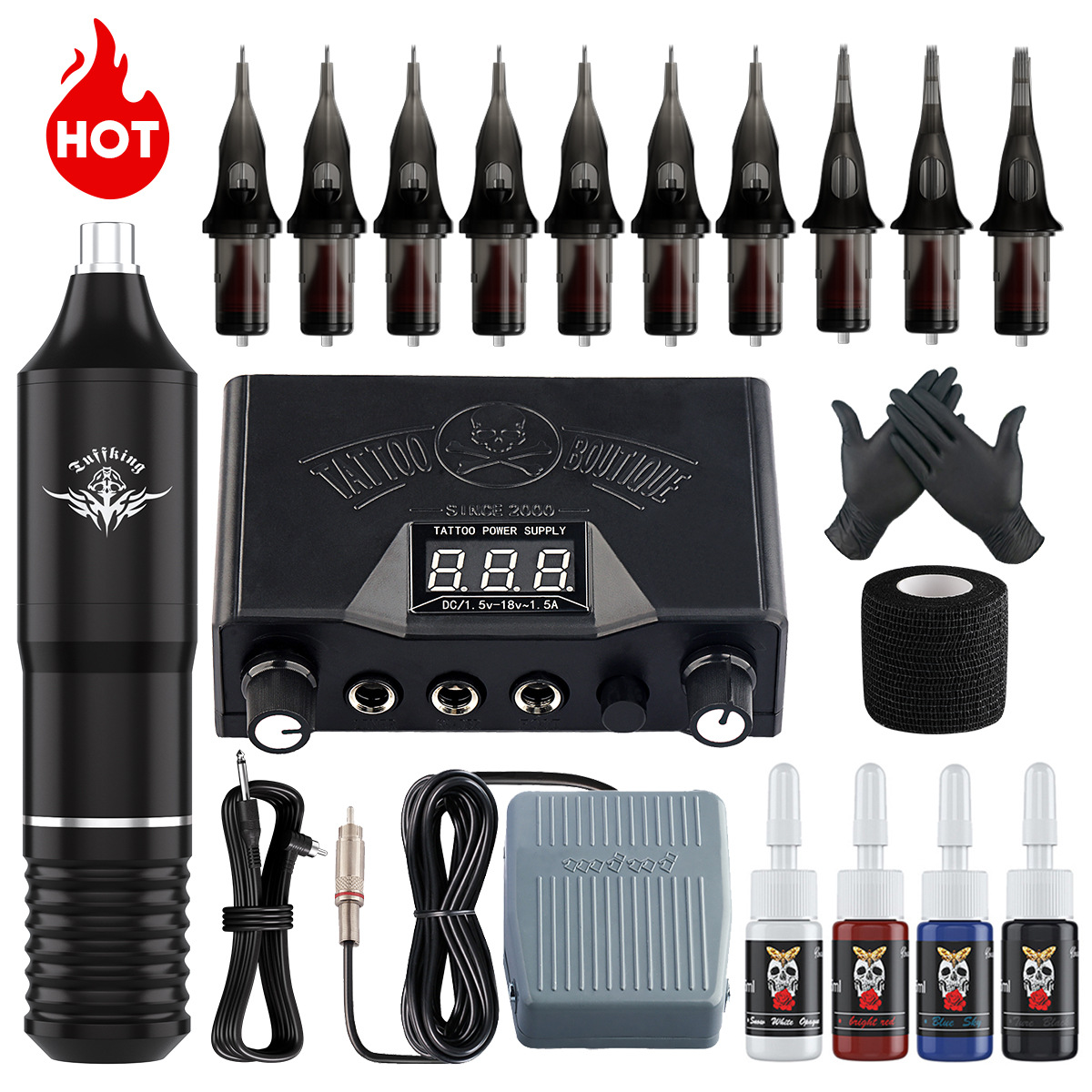 Transfronterizo para Tuffking tatuaje traje tatuaje poder tatuaje pluma traje tatuaje bordado máquina