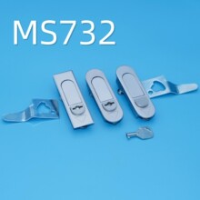 MS732 MS730-2 亚光锌合金 平面锁机柜锁开关柜门锁电气柜锁